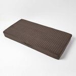 Coussin d'assise déhoussable pour canapé 2 places en suédine  Chocolat - HOMESCAPES