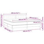 vidaXL Sommier à lattes de lit avec matelas Noir 200x200 cm Tissu