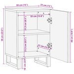 vidaXL Cabinet de salle de bain 38x33.5x58 cm Bois massif Mangue & Bois engineered