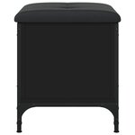 vidaXL Banc de rangement noir 42x42x45 cm bois d'ingénierie