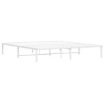vidaXL Cadre de lit métal blanc 183x213 cm