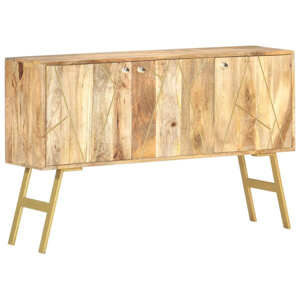 vidaXL Buffet 118x30x75 cm Bois de manguier massif