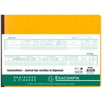 Piqûre 25x38cm Comptabilité Associations Journal des Recettes Dépenses 80p EXACOMPTA