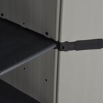 vidaXL Armoire de rangement de jardin 3 étagères Gris/noir 34x40x168cm