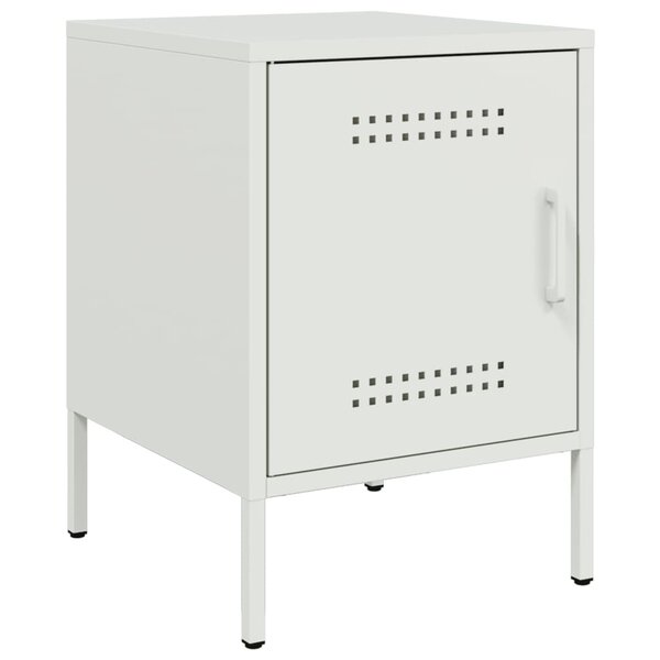 vidaXL Table de chevet blanc 36x39x50 5 cm acier