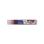 Lot de 3 recharge roller frixion ball bls-fr7 pointe moyenne bordeaux pilot