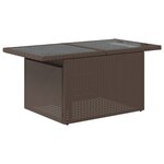 vidaXL Salon de jardin 10 Pièces avec coussins marron résine tressée