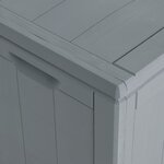 vidaXL Boîte de rangement de jardin 180 L Gris PP Rotin