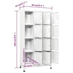 vidaXL Armoire à casier avec 12 compartiments 90x45x180 cm