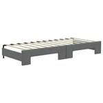 vidaXL Lit de jour avec gigogne et matelas gris foncé 80x200 cm tissu