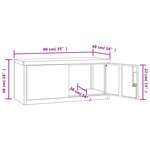 vidaXL Classeur blanc 90x40x130 cm acier