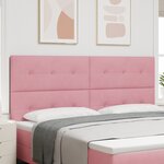 Tête de lit capitonnée rose 200 cm en velours