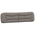 vidaXL Lit avec matelas taupe 200x200 cm tissu