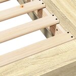 vidaXL Cadre de lit chêne sonoma 135x190 cm bois d'ingénierie