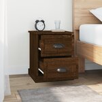 vidaXL Tables de chevet 2Pièces chêne marron 39x39x47 5cm bois ingénierie