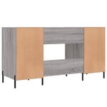 Bureau table poste de travail meuble d'ordinateur informatique étude sonoma 140 x 50 x 75 cm bois d'ingénierie gris 02_0023956
