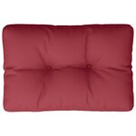 vidaXL Coussin de palette rouge bordeaux 60x40x12 cm tissu