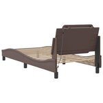 vidaXL Cadre de lit avec lumières LED marron 100x200 cm similicuir