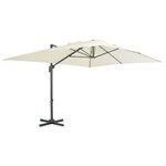 vidaXL Parasol déporté avec mât en aluminium 400x300 cm sable