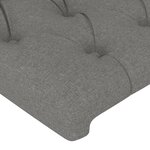 vidaXL Tête de lit à LED Gris foncé 103x16x78/88 cm Tissu
