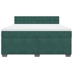 vidaXL Sommier à lattes de lit et matelas Vert foncé 180x200cm Velours