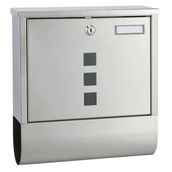 HI Boîte aux lettres et porte-journaux 30 5x9 6x33 5 cm Inox