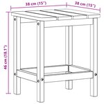 vidaXL Table d'appoint Adirondack Noir 38x38x45 cm HDPE