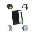 Trieur Rigide Ordonator Dos Extensible 9 Compartiments - Couleurs Assorties - X 6 - Exacompta
