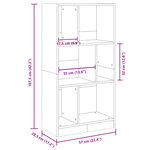 vidaXL Bibliothèque sonoma gris 57x28 5x107 5 cm bois d'ingénierie