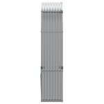 vidaXL Porte-bûches gris clair 120x45x210 cm acier galvanisé