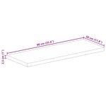 vidaXL Dessus de table 90x30x2 5 cm rectangulaire bois massif manguier