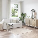 vidaXL Tapis Shaggy à Haute Pile Crème 160x160 cm PP