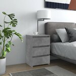 vidaXL Tables de chevet 2 Pièces Gris béton 40x35x62 5 cm Aggloméré