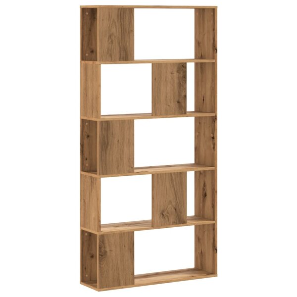 vidaXL Bibliothèque 5 niveaux chêne artisanal bois ingénierie