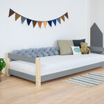 Lit enfant KIDDY 90 x 180 gris et naturel