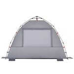 vidaXL Tente de plage 2 personnes gris libération rapide imperméable