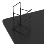 Bureau table poste de travail meuble d'ordinateur informatique étude de jeu avec pieds en forme de Y 90 x 60 x 75 cm noir 02_0023772