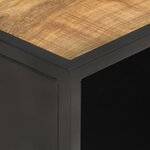 vidaXL Table basse 90x50x35cm Bois de manguier brut et canne naturelle