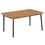 vidaXL Ensemble à manger d'extérieur 7Pièces Bois acacia massif et acier