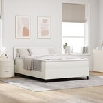 vidaXL Lit à ressorts avec matelas crème 160x200 cm en velours côtelé