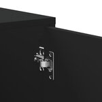 vidaXL Armoire d'angle noir 160x40x45 cm bois d’ingénierie