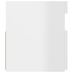 vidaXL Meuble TV avec lumières LED blanc brillant 120x35x40 cm