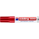 Marqueur Permanent 500 Rouge Pointe Large Biseautée 2-7 mm x 10 EDDING