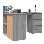 vidaXL Bureau d'angle Sonoma gris 145x100x76 cm Bois d'ingénierie