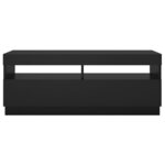 vidaXL Meuble TV avec lumières LED noir 100x35x40 cm
