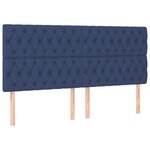 vidaXL Cadre de lit sans matelas et tête de lit bleu 180x200 cm tissu