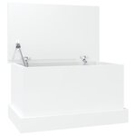 vidaXL Boîte de rangement blanc brillant 50x30x28 cm bois d'ingénierie