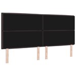 vidaXL Tête de lit Design Lignes Marron Foncé 200 cm Tissu