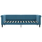 vidaXL Lit de jour avec gigogne sans matelas bleu 80x200 cm