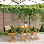 vidaXL Ensemble de bistro 3 Pièces beige polypropylène et bois massif